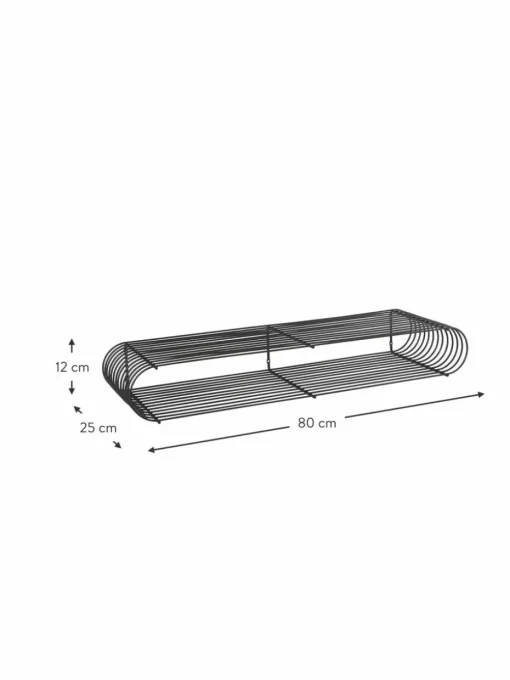 Metall-Wandregal Curva, B 80 cm