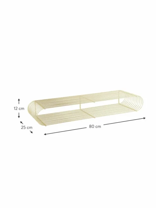 Metall-Wandregal Curva, B 80 cm