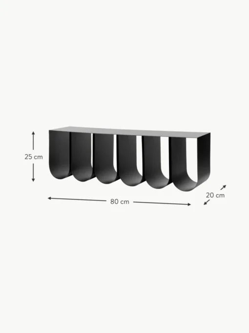 Metall-Wandregal Curved