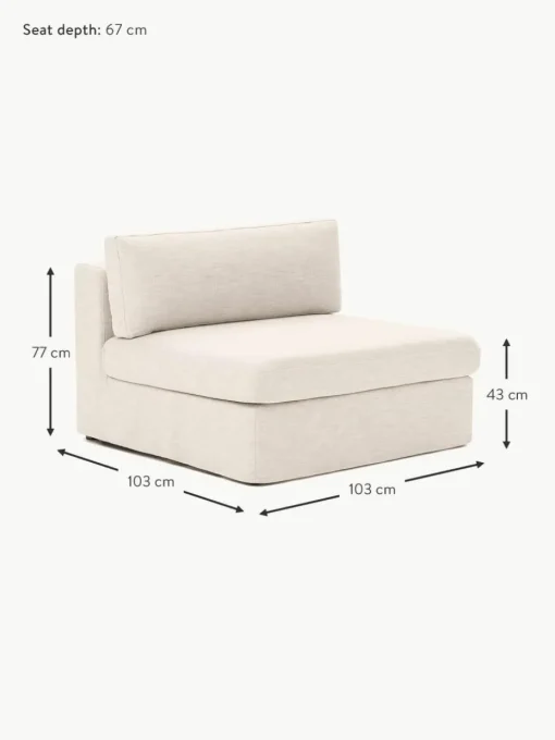 Mittelmodul Russell mit abnehmbaren Bezügen