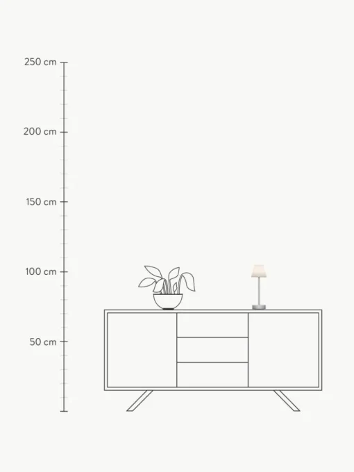 Mobile dimmbare LED-Außentischlampe Lola mit Touch-Funktion