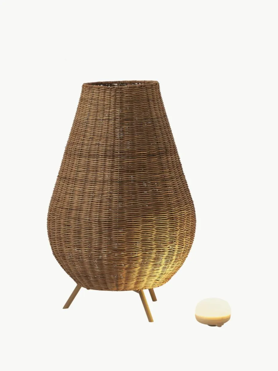 Mobile dimmbare LED-Bodenleuchte Saona mit Fernbedienung