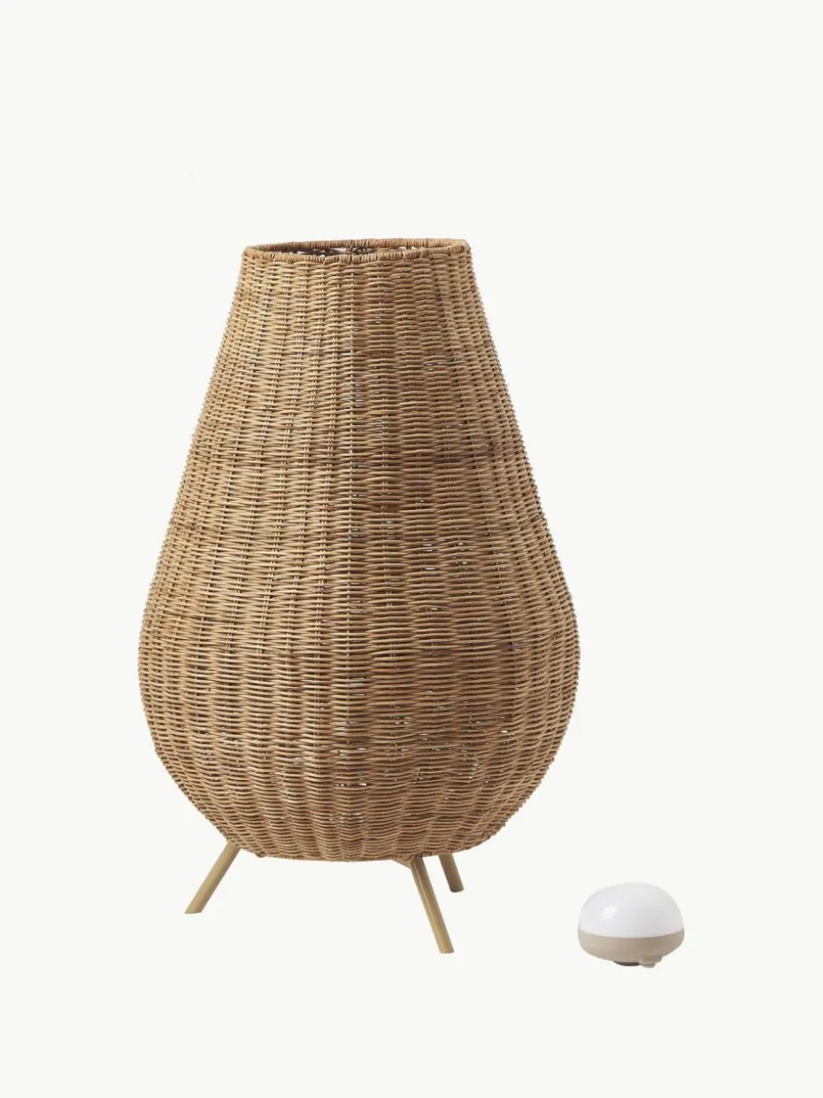 Mobile dimmbare LED-Bodenleuchte Saona mit Fernbedienung