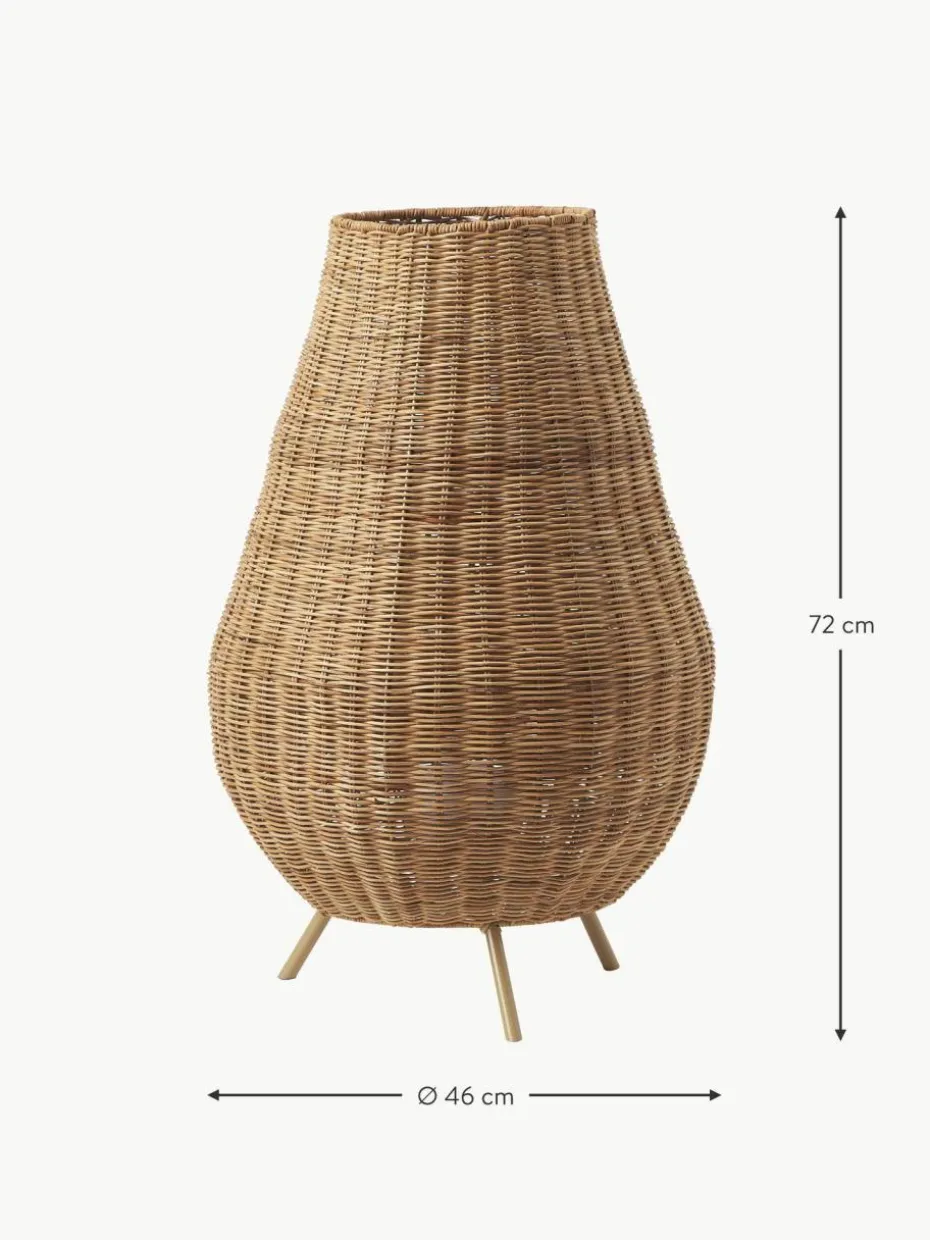 Mobile dimmbare LED-Bodenleuchte Saona mit Fernbedienung