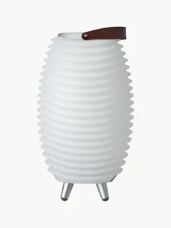 Mobile dimmbare LED-Gartenleuchte Synergy S mit Lautsprecher und Flaschenkühler
