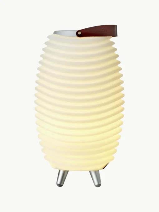 Mobile dimmbare LED-Gartenleuchte Synergy S mit Lautsprecher und Flaschenkühler