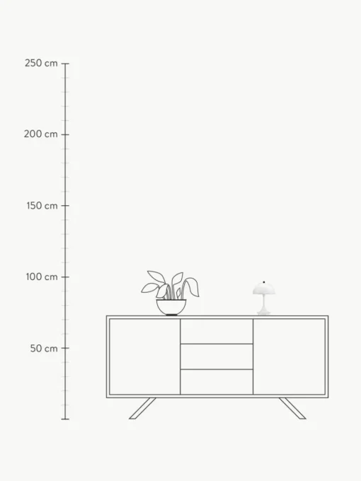 Mobile dimmbare LED-Tischlampe Panthella, H 24 cm