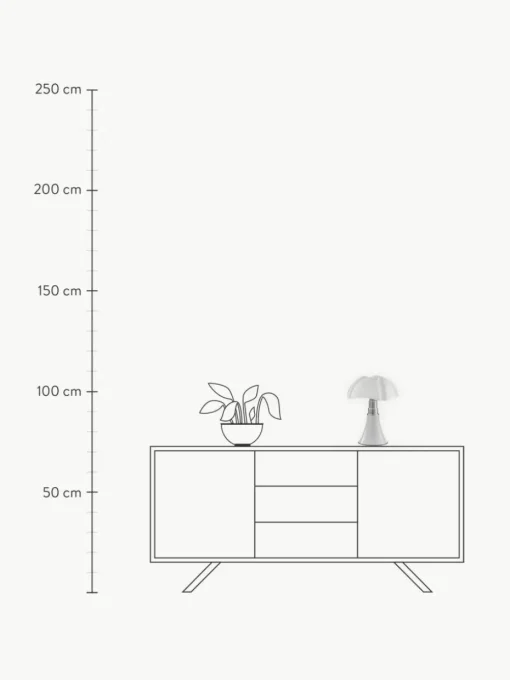 Mobile dimmbare LED-Tischlampe Pipistrello