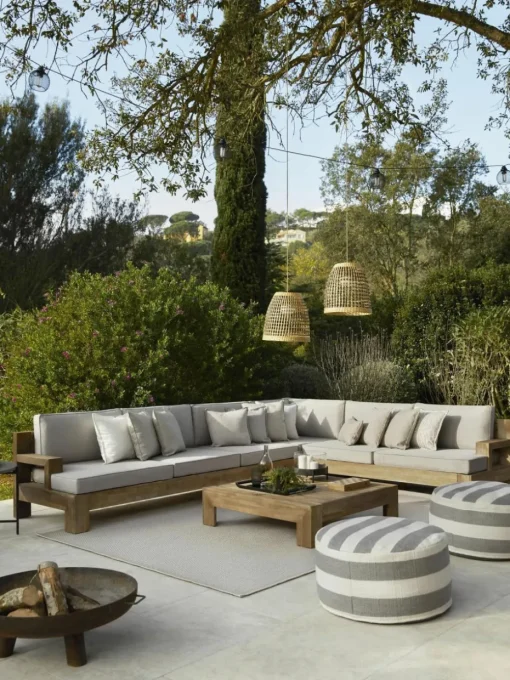 Mobile dimmbare Outdoor LED-Pendelleuchte Positano, handgefertigt