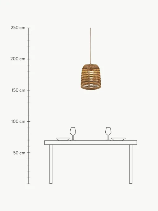 Mobile dimmbare Outdoor LED-Pendelleuchte Positano, handgefertigt