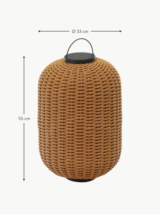 Mobile LED-Außentischlampe Saranella, H 55 cm