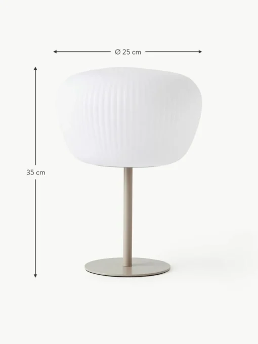 Mobile Outdoor Tischlampe Tara, dimmbar