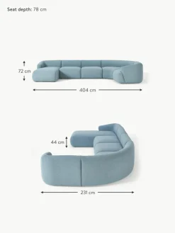 Modulare Bouclé-Wohnlandschaft Sofia