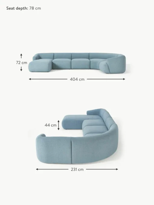 Modulare Bouclé-Wohnlandschaft Sofia