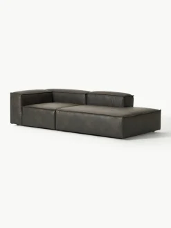 Modulare Ottomane Lennon aus recyceltem Leder