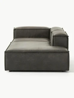 Modulare Ottomane Lennon aus recyceltem Leder