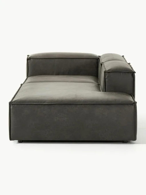 Modulare Ottomane Lennon aus recyceltem Leder