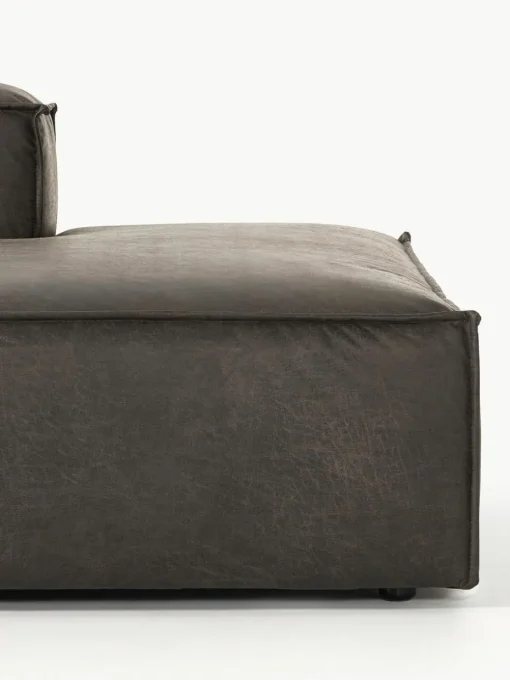Modulare Ottomane Lennon aus recyceltem Leder