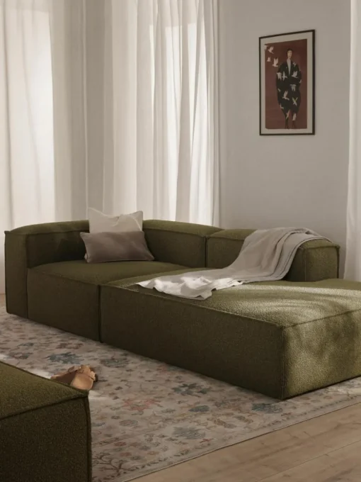 Modulare Ottomane Lennon aus Bouclé