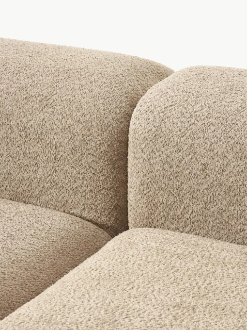 Modulare Ottomane Natalie aus Teddy-Bouclé