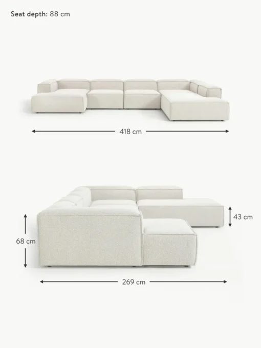 Modulare Wohnlandschaft Lennon aus Bouclé