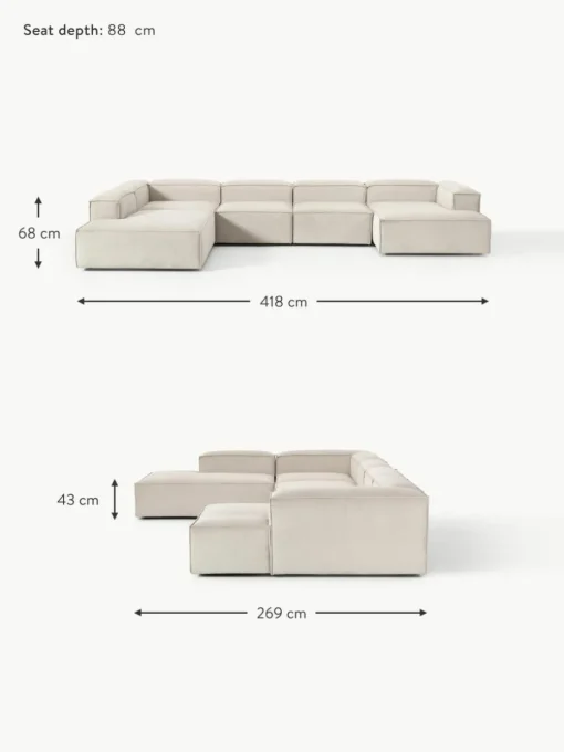 Modulare Wohnlandschaft Lennon aus Cord