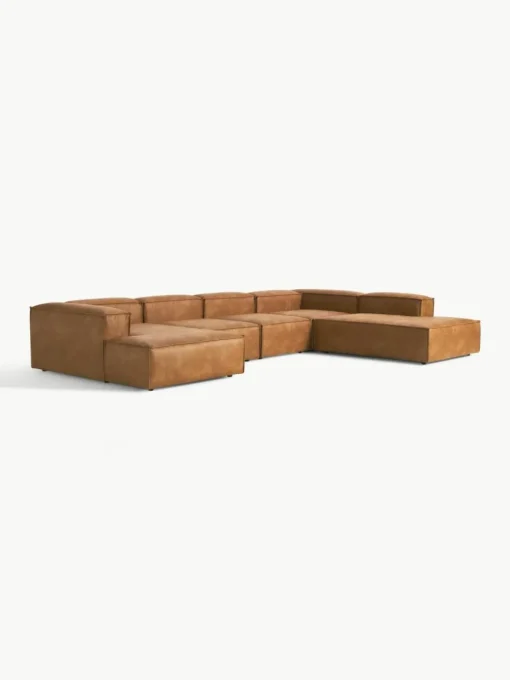 Modulare Wohnlandschaft Lennon aus recyceltem Leder