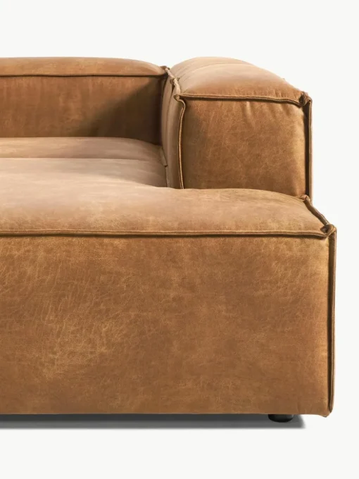 Modulare Wohnlandschaft Lennon aus recyceltem Leder
