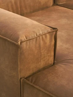 Modulare Wohnlandschaft Lennon aus recyceltem Leder