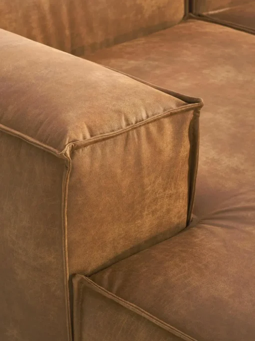 Modulare Wohnlandschaft Lennon aus recyceltem Leder