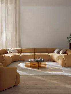 Modulare XL Bouclé-Wohnlandschaft Sofia