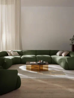 Modulare XL Bouclé-Wohnlandschaft Sofia