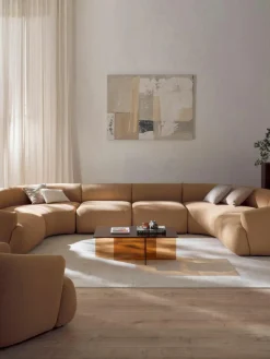 Modulare XL Bouclé-Wohnlandschaft Sofia