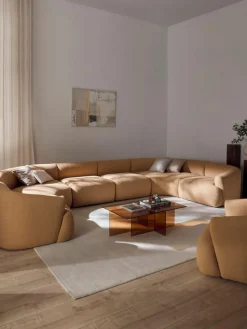 Modulare XL Bouclé-Wohnlandschaft Sofia