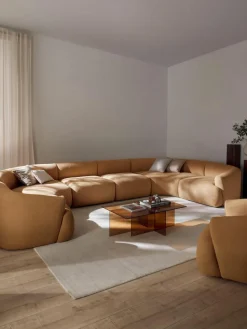 Modulare XL Bouclé-Wohnlandschaft Sofia