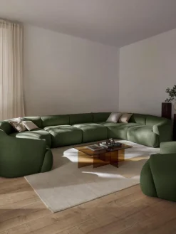 Modulare XL Bouclé-Wohnlandschaft Sofia
