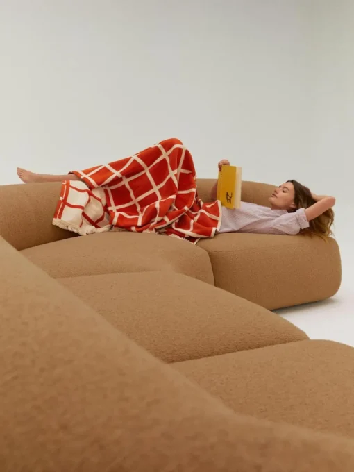 Modulare XL Bouclé-Wohnlandschaft Sofia
