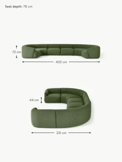 Modulare XL Bouclé-Wohnlandschaft Sofia