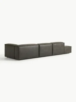 Modulare XL-Ottomane Lennon aus recyceltem Leder