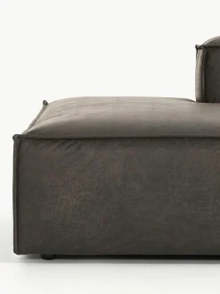 Modulare XL-Ottomane Lennon aus recyceltem Leder