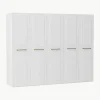 Modularer Drehtürenschrank Charlotte, 250 cm Breite, mehrere Varianten
