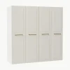 Modularer Drehtürenschrank Charlotte, 200 cm Breite, mehrere Varianten