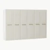 Modularer Drehtürenschrank Charlotte, 300 cm Breite, mehrere Varianten