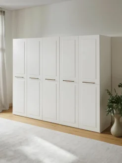Modularer Drehtürenschrank Charlotte, 250 cm Breite, mehrere Varianten