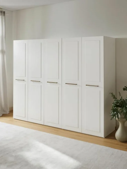 Modularer Drehtürenschrank Charlotte, 250 cm Breite, mehrere Varianten