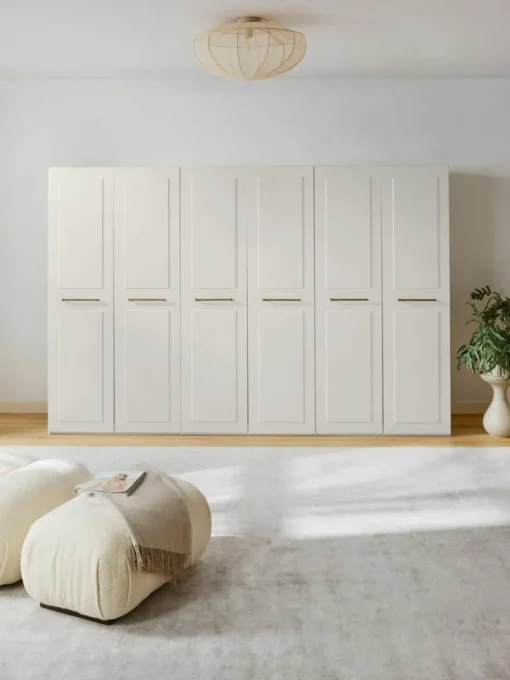 Modularer Drehtürenschrank Charlotte, 300 cm Breite, mehrere Varianten