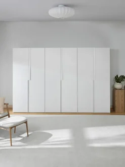 Modularer Drehtürenschrank Leon, 300 cm Breite, mehrere Varianten