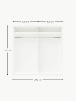 Modularer Drehtürenschrank Simone, 200 cm Breite, mehrere Varianten