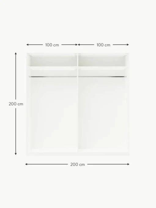 Modularer Drehtürenschrank Simone, 200 cm Breite, mehrere Varianten