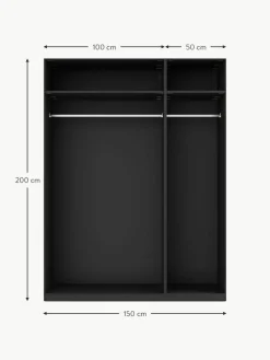 Modularer Drehtürenschrank Leon, 150 cm Breite, mehrere Varianten